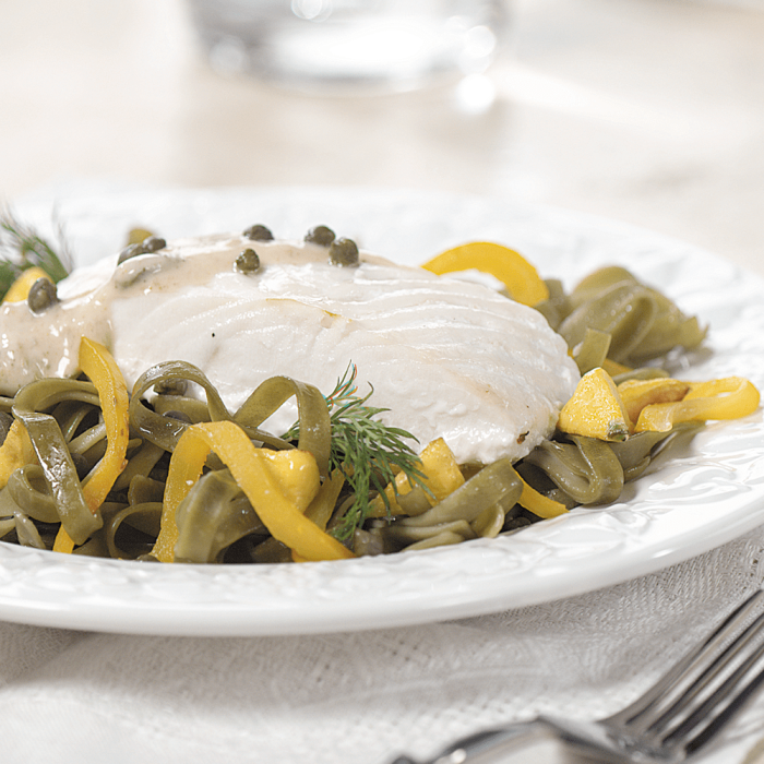 A combo pack of fresh Halibut and Rockfish