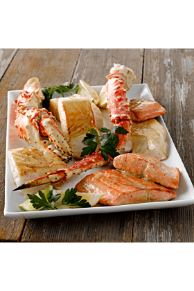 Alaska showcasing Wild Seafood like King Crab, King Salmon and Halibut